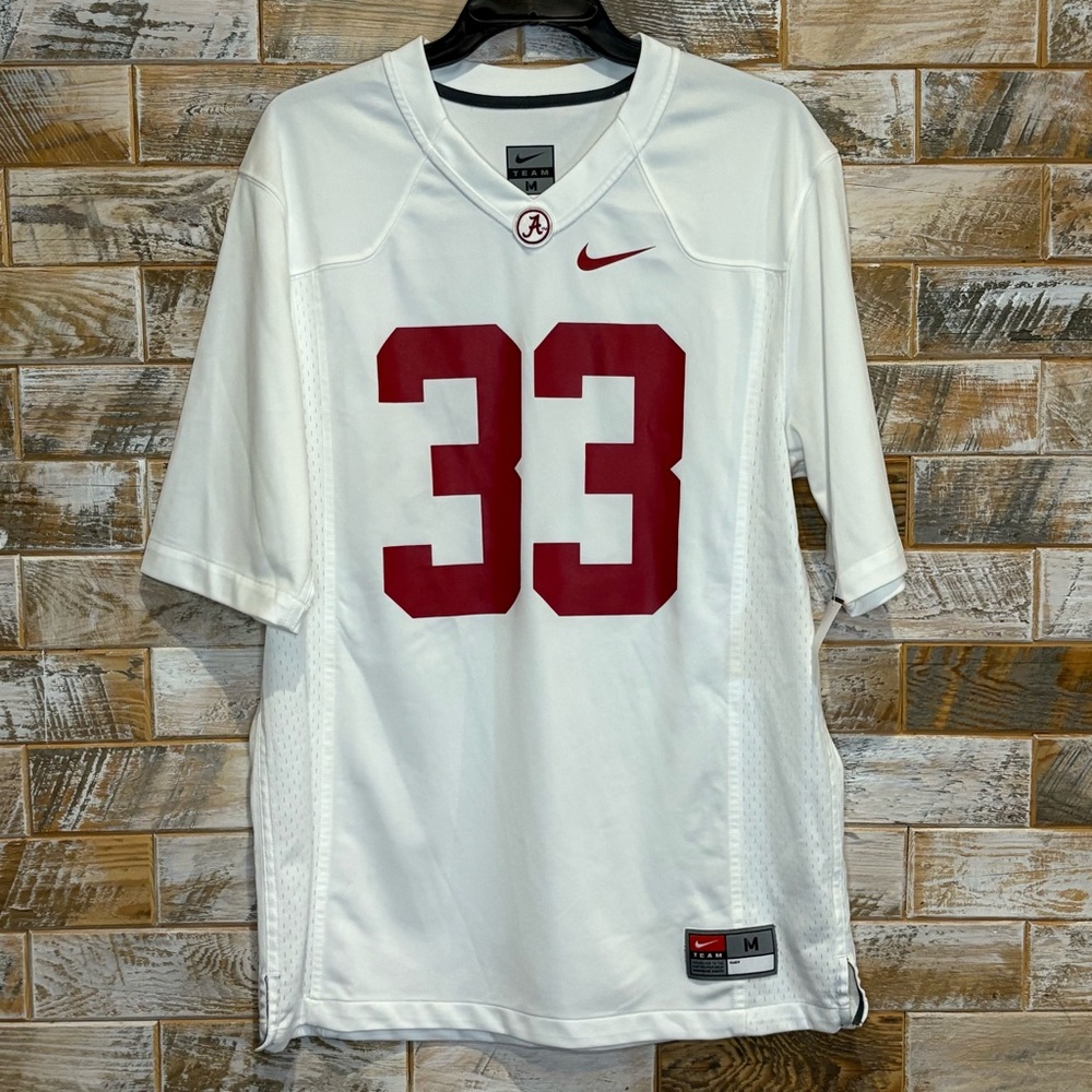 Alabama White Football Jersey #33.  Nike.  Size M.  Good Condition.